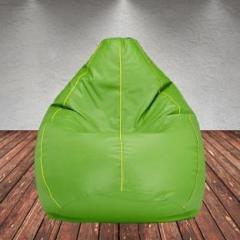 Gunj XXL Artificial Leather Bean Bag Filled With 2.Kg Beans Teardrop Bean Bag With Bean Filling
