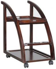 HomeTown Acer Serving Trolley in Rich Brown Colour