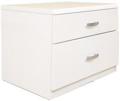 HomeTown Alicia High Gloss Night Stand in White Colour