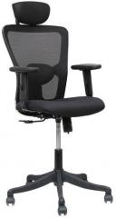 HomeTown Andy High Back Mesh Chair with Headrest in Black Colour