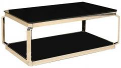 HomeTown Armada Stainless Steel Center Table in Black Colour