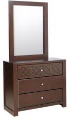 HomeTown Astra Solidwood Dresser with Mirror in Wenge Colour