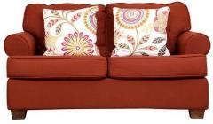 HomeTown Charlotte Fabric Two Seater Sofa in Rust Colour