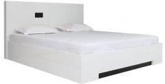 HomeTown Edwina High Gloss King Bed with Storage in White Colour