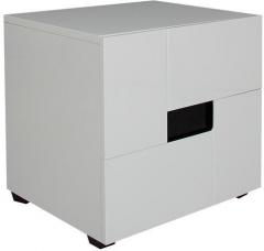 HomeTown Edwina High Gloss Night Stand in White Colour