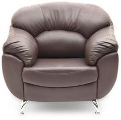 HomeTown Fabia One Seater Sofa in Brown Colour