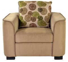 HomeTown Fern Fabric One Seater Sofa in Beige