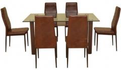 HomeTown Fiesta Six Seater Dining Set in Brown Colour