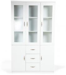 HomeTown Legacy Three Door Bookcase in White Colour