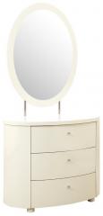 HomeTown Legend High Gloss Dresser with Mirror in Beige Finish
