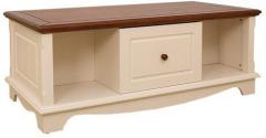 HomeTown Montana Solidwood Centre Table in White & Coffee Colour