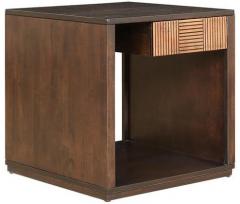 HomeTown Sienna Solidwood Side Table in Wenge & Oak Colour