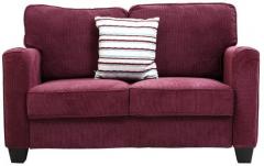 HomeTown Trent Fabric Two Seater Sofa in Purple Colour