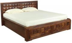 HomeTown Woodrow Queen Bed with Storage in Honey Colour