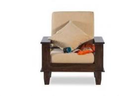 House Of Kuber Solid Sheesham Wood One Seater Sofa Chair Single Seater Sofa Sofa Set Fabric 1 Seater Sofa