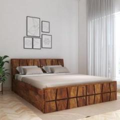 House Of Pataudi Sheesham Wood Queen Size Bed with Box Storage for Bedroom Solid Wood Queen Box Bed