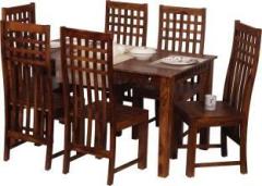 Khatiera 6 Seater Maharaja Dining Table Without Cushion Solid Wood 6 Seater Dining Set