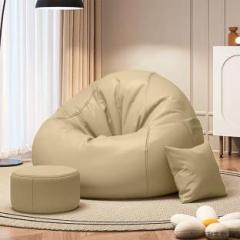 Lazzy XXL Official : Lazzo with footrest Teardrop Bean Bag With Bean Filling