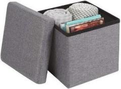 Leplion Cube Shape Sitting Stool with Storage Box Living Foldable Storage Living & Bedroom Stool