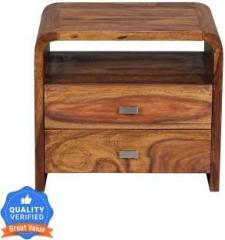 Loonart Sheesham Wood Bed Side Table In Pre Assembles State For Bed Room Solid Wood Bedside Table