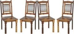 Loonart Solid Sheesham Wood Four Dining Chair For Dining Room / Study Room. Solid Wood Dining Chair