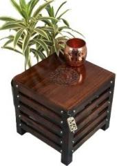 Manzees Wooden Beautiful Handmade Stool | Table | for Office | Home Furniture | Outdoor Solid Wood Corner Table