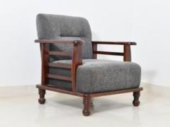 Marutiwood Premium Quality Sheesham Wood Fabric 1 Seater Sofa