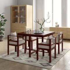 Mk Furniture Premium Dining Room Furniture Wooden Dining Table with 4 Chairs Solid Wood 4 Seater Dining Set