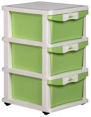 Nilkamal Chester Storage Drawer Series in Cream & Pastel Green Colour