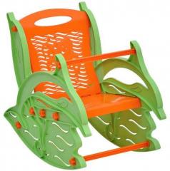 Nilkamal Dolphin Rocker Kids Chair in Pastel Green & Orange Colour