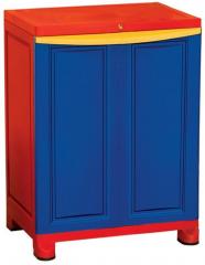 Nilkamal Freedom FS1 Small Cabinet in Pepsi Blue and Bright Red Color