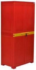 Nilkamal Freedom Mini Medium Storage Cabinet in Red & Yellow Colour