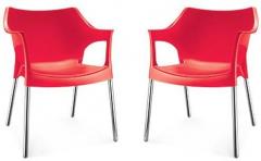 Nilkamal Novella Series 10 Set of 2 Chairs in Red Colour