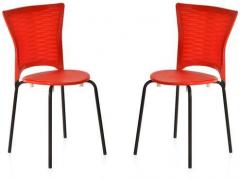 Nilkamal Novella Series 14 Set of 2 Chairs in Red Colour