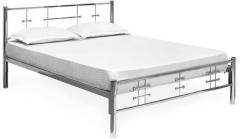 Nilkamal Zeplin Metallic Double Bed in Silver Colour
