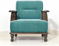 Nira Wood Solid Wood Single Seater Sofa For Living Room |Single Sofa For Hall Office Fabric 1 Seater Sofa