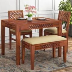 Nv Home Decor Solid Wood 4 Seater Dining Table