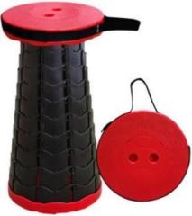 Onvo Retractable Folding Stool for indoor and outdoor Red Stool
