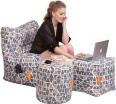 Orka XXL Combo Arm Bean Bag Chair With Bean Filling