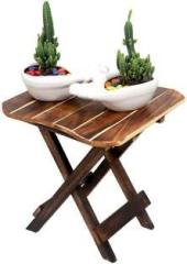 Rahat Handicraft Folding Square Table/End Table/Outdoor Table/Coffee Table/Folding Portable Table Solid Wood End Table