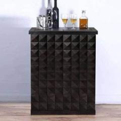 Satkar Wood Furniture Pre assemble bar cocktail storage Solid Wood Bar Cabinet