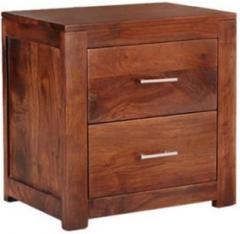 Smart Choice Furniture Rosewood _JIBS27_Matte finish Solid Wood Bedside Table