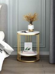 Smarts Collection Round Sofa Side Table, End Tables Corner Table Living Room Metal Side Table