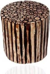 Smarts Collection Wooden Round Shape Stool|Table|Bedside Table|Wooden Stool|Coffee Table for Living Room Furniture | Garden Stool | Outdoor Furniture | Pre Assemble 16 Inches Solid Wood End Table