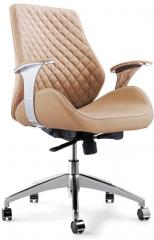 Stellar Brown Medium Back Revolving Chair