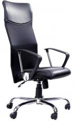Stellar Hi Tech High Back Executive Leatherette & Mesh Chair in Black Colour