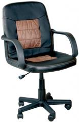 Stellar Office Chair in Black/ Black Brown PU/Fabric finish