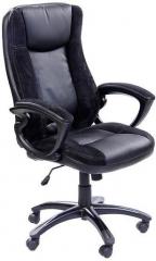 Stellar Rich & Famous High Back Executive Leatherette & Mesh Chair in Black Colour