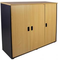 Stellar Swing Door Cabinet in Beech & Dark Grey Colour