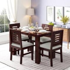 Stream Furniture Premium Dining Room Furniture Wooden Dining Table with 4 Chairs Solid Wood 4 Seater Dining Set